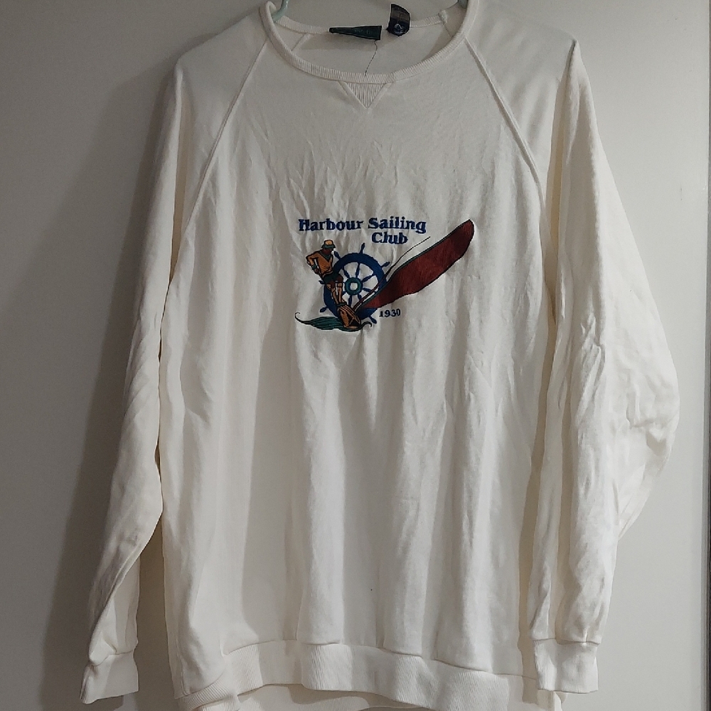 VINTAGE Abercrombie & Fitch Cream Crewneck Sweater